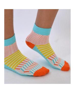 Chaussettes à Traits et rayures Patchworks
