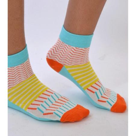 Chaussettes à Traits et rayures Patchworks