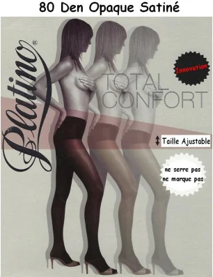Collant Platino Taille Ajustable 80 Den