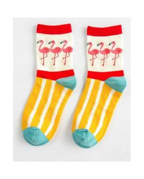 Les Petits Caprices Femme Chaussettes Dans des Flamants Roses