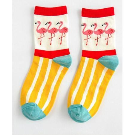 Chaussettes Dans des Flamants Roses