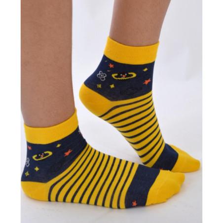Chaussettes Rayures et Galaxies