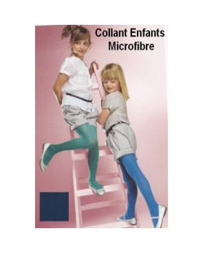 Collant Enfant Microfibre Tendance Bleu Vert