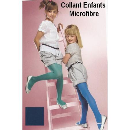 Collant Enfant Microfibre Tendance Bleu Vert