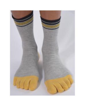 chaussettes 5 doigts Gises à doigts jaunes