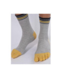 Chaussettes Grises 5 Doigts jaunes