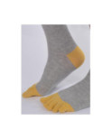 Chaussettes Grises 5 Doigts jaunes