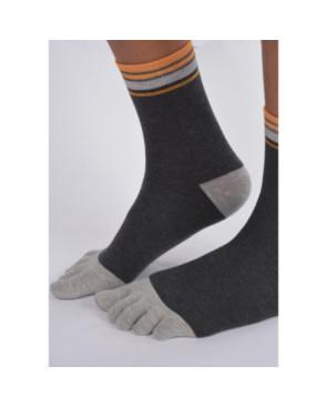 Chaussettes 5 doigts antracithe tendances