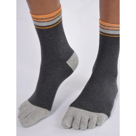 Chaussettes Antracithe 5 Doigts Gris