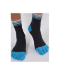 Chaussettes noires 5 doigts pieds Bleus