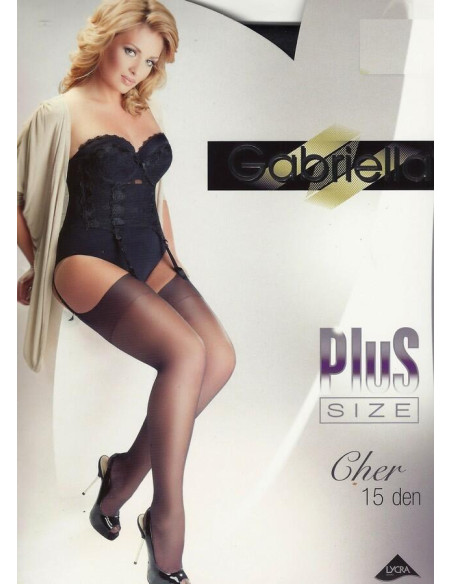 Bas JArretelles voile lycra grande taile