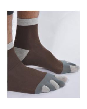 Chaussettes Ebene 5 Doigts Pieds Gris