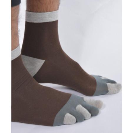 Chaussettes Ebene 5 Doigts Pieds Gris
