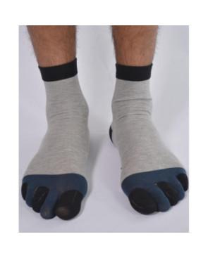 Chaussettes 5 Doigts Gris Homme