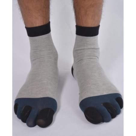 Chaussettes 5 Doigts Gris Homme