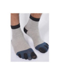 Chaussettes Grises 5 Doigts Bleus