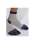 Chaussettes Grises 5 Doigts Bleus