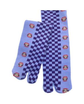 Les Petits Caprices Femme Chaussettes Tabis à Carreaux Emojis