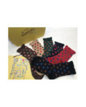 Chaussettes Non Comprimantes en Laine à Pois