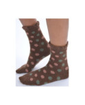 Chaussettes Non Comprimantes en Laine à Pois