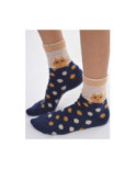 Chaussettes laine angora Pois et Chat