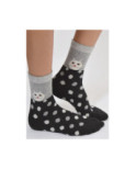 Chaussettes laine angora Pois et Chat