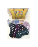 Chaussettes laine angora Pois et Chat