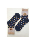 Chaussettes laine angora Pois et Chat
