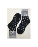 Chaussettes laine angora Pois et Chat