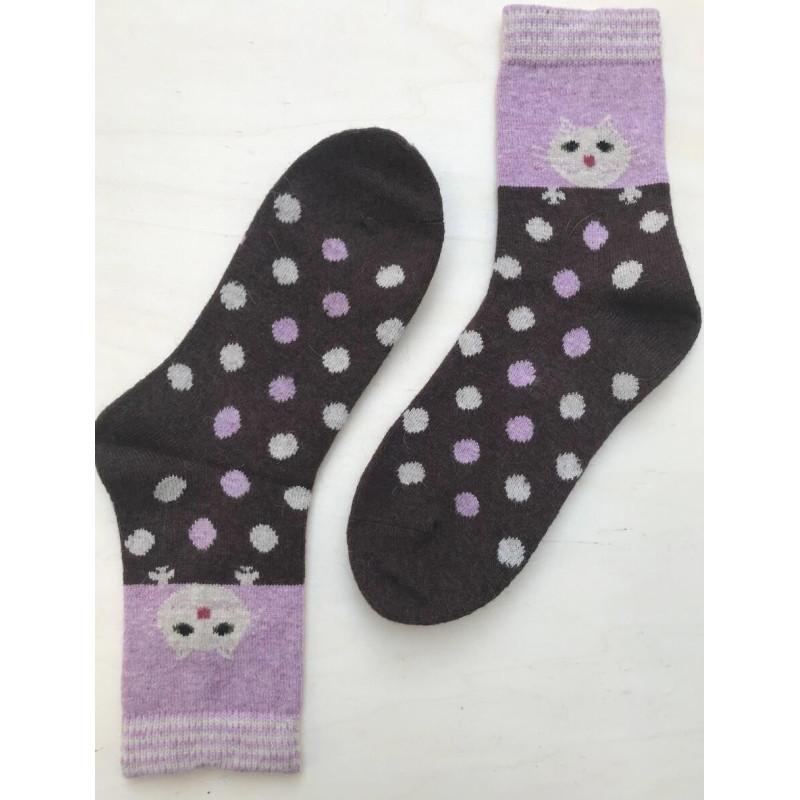 Mitaines Mohair tréfles strass  rouge Ariane Lespire