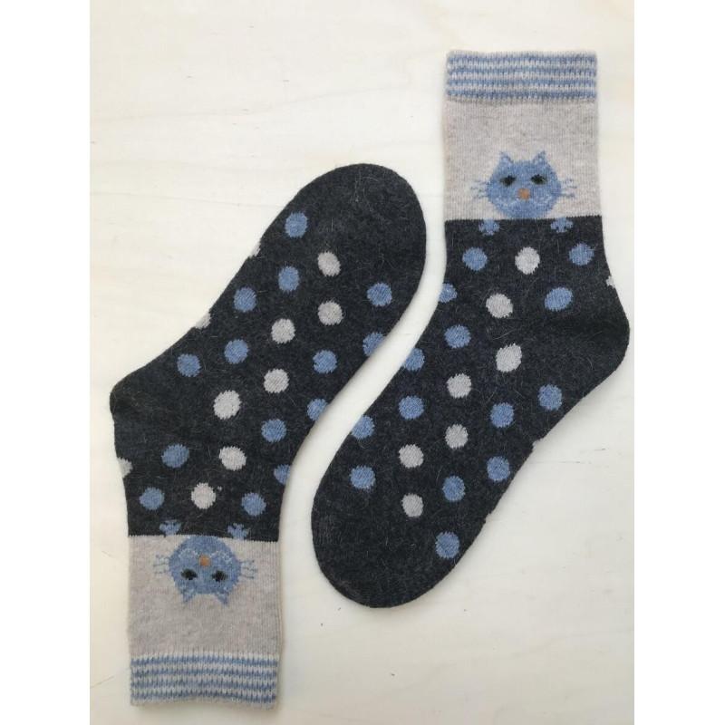 Mitaines Mohair tréfles strass  rouge Ariane Lespire détail