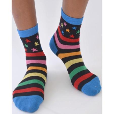 Chaussettes ludique Rayures étoilées