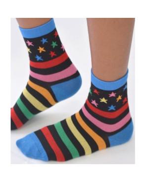 Chaussettes rayures étoilées tendance
