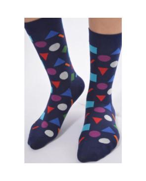 Chaussettes MArine délire géométrique