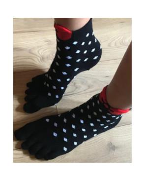  Chaussettes Délire 5 doigts noires