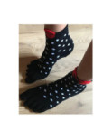 Chaussettes 5 Doigts Plumetis et noeud pap