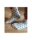 Chaussettes 5 Doigts Plumetis et noeud pap