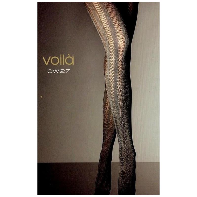 Jambière Fil de joie Rayures fleuries coton angora dos