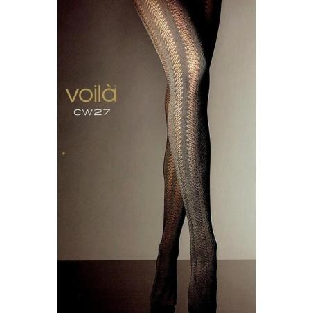 Jambière Fil de joie Rayures fleuries coton angora dos