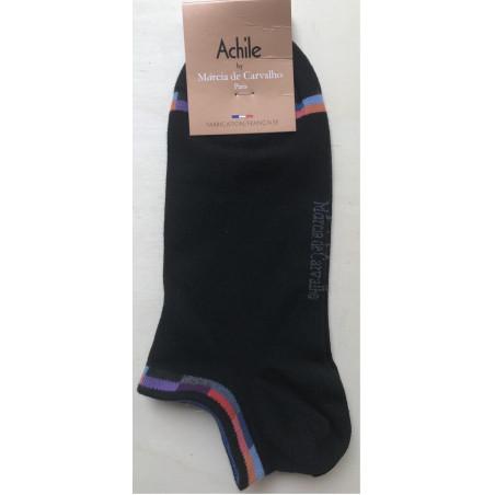 Socquette Achile basique noir pour homme