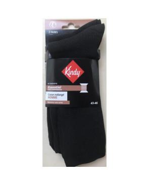 2 P Chaussettes non comprimantes Kindy coton