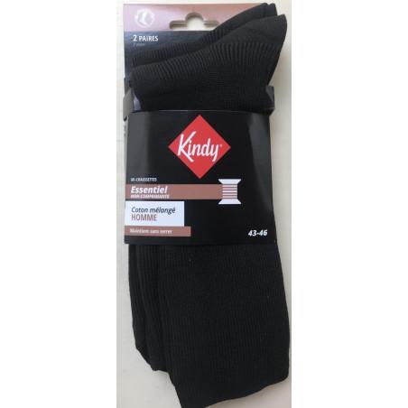 2 P Chaussettes non comprimantes Kindy coton