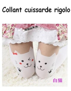 Collant cuissarde Chat Manga