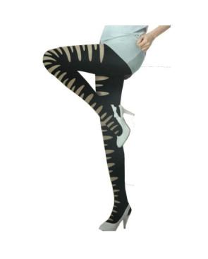 H&Nathalie Femme Collant opaque façon Rock n Roll