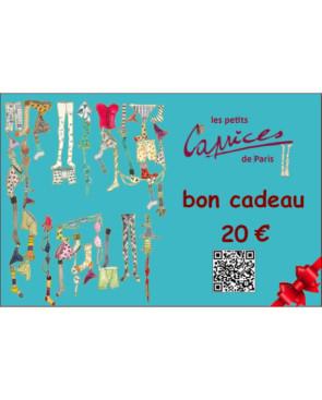 carte cadeaux Boutique Caprices 20 euros
