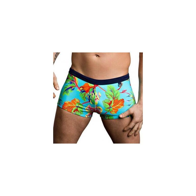 Shorty de Bain Imprimé turquoise