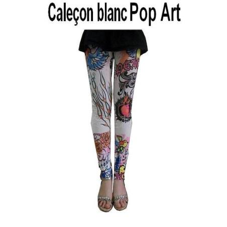 Caleçon Blanc Tattoo Vintage