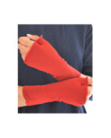 Mitaines rouge coton soie Berthe aux grands Pieds