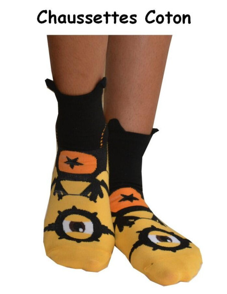 Chaussettes Minions Cyclopes noir