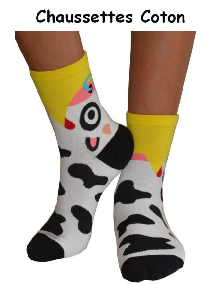 chaussettes Vache Rigolote coton